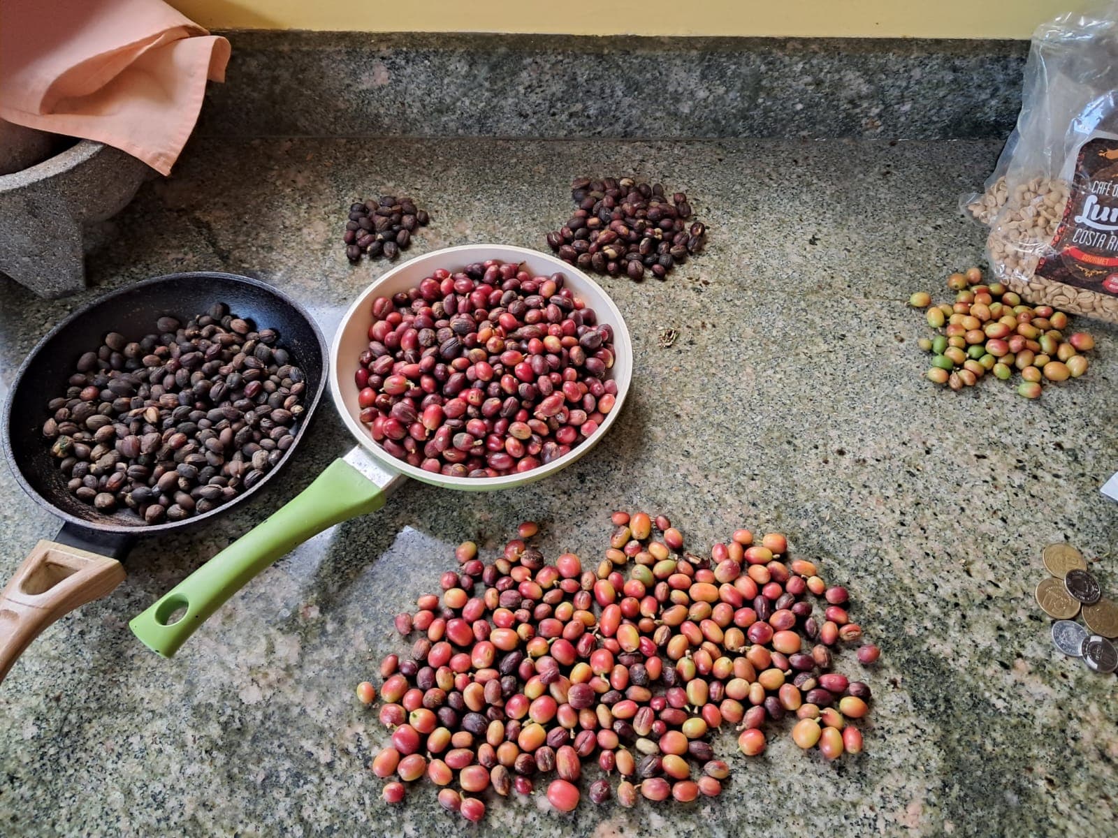 Golden Coffee Beans